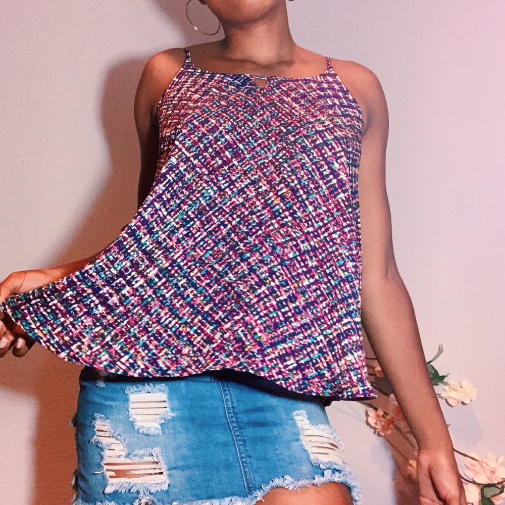 Colorful Spaghetti Strap Tank Top